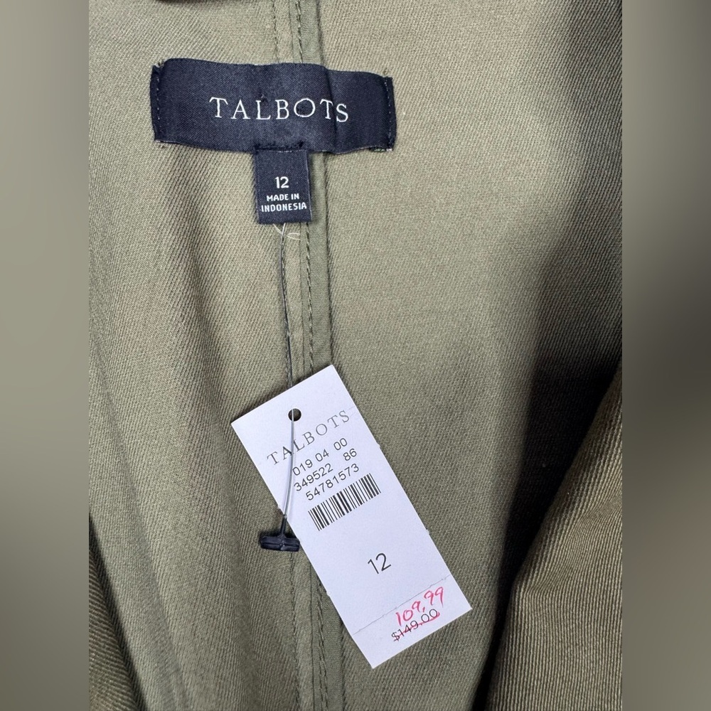 NWT Talbots Casual Washed Aiden Twill Blazer Womens Size 12 - Picture 5 of 13